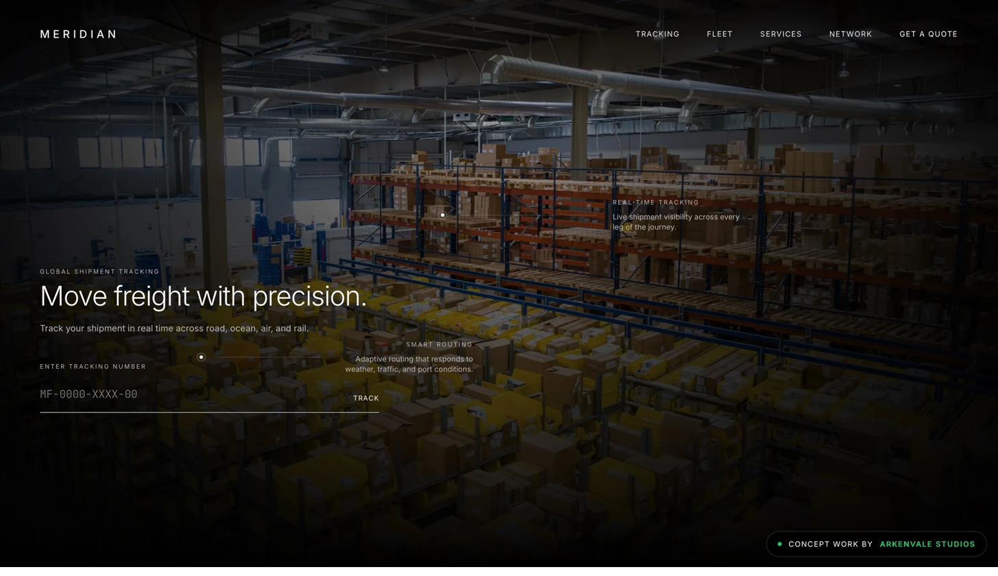 Meridian Freight — Hero